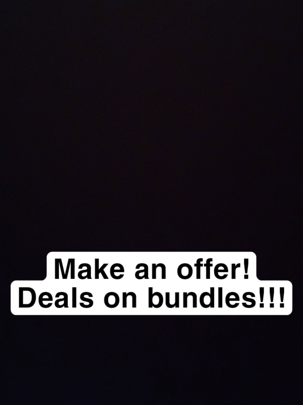 Black Graphic 'Make an offer! Deals on bundles!!!' Image